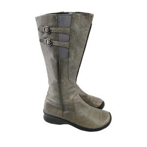 Keen Women's Gray Bern Baby 1011410 Knee High Leather Riding Boots Size 9